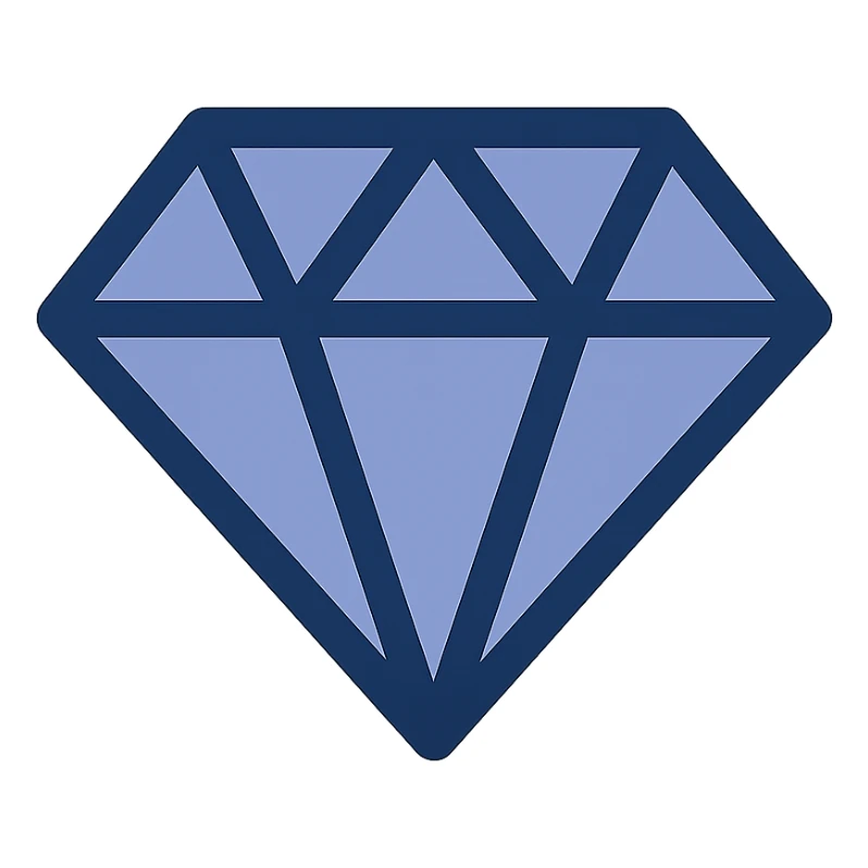 diamond, modern icon style, clean lines, minimal, suitable for app icon sticker