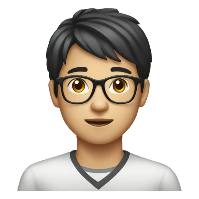 Young Vietnamese male with glasses sticker