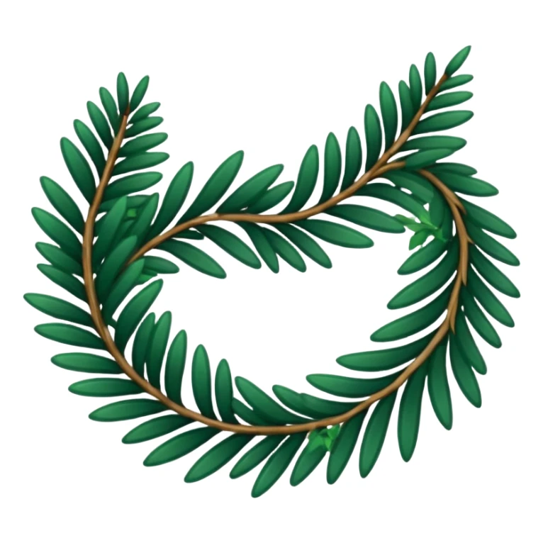 Holiday garland laying horizontally sticker