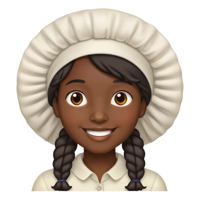 black person with hair in bonnet sticker