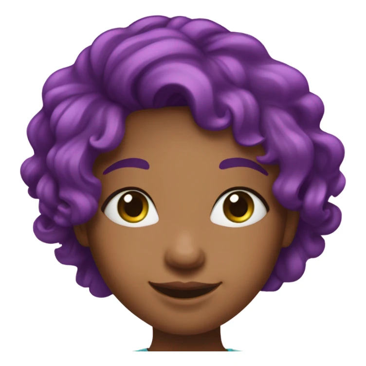 multicolored hair girl portrait sticker