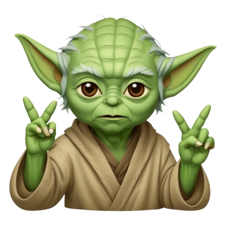 Yoda qui fait le signe jul  sticker