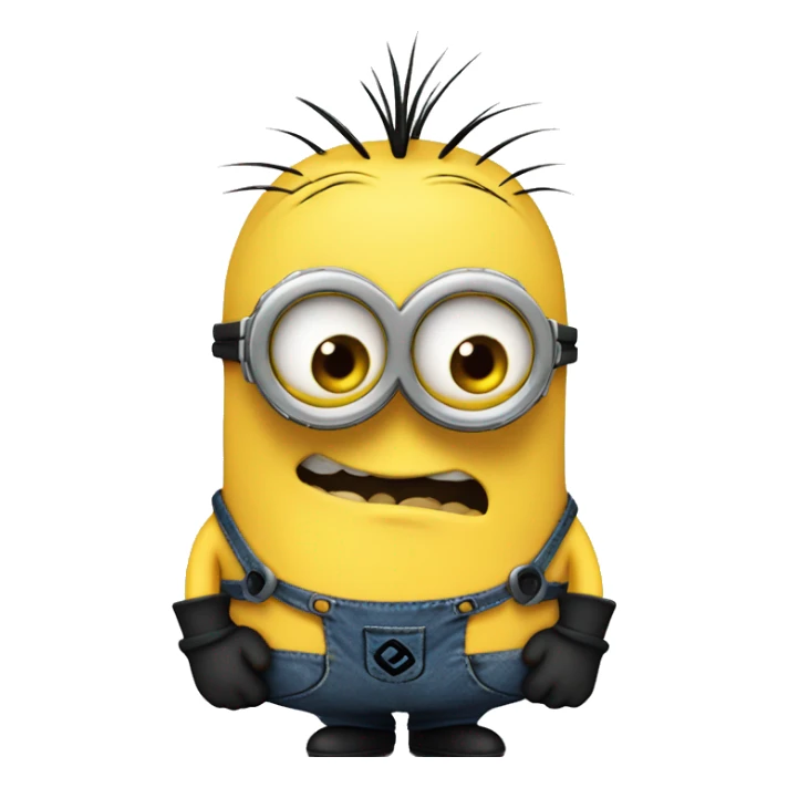Despicable 4 character mega minion on their phone sticker