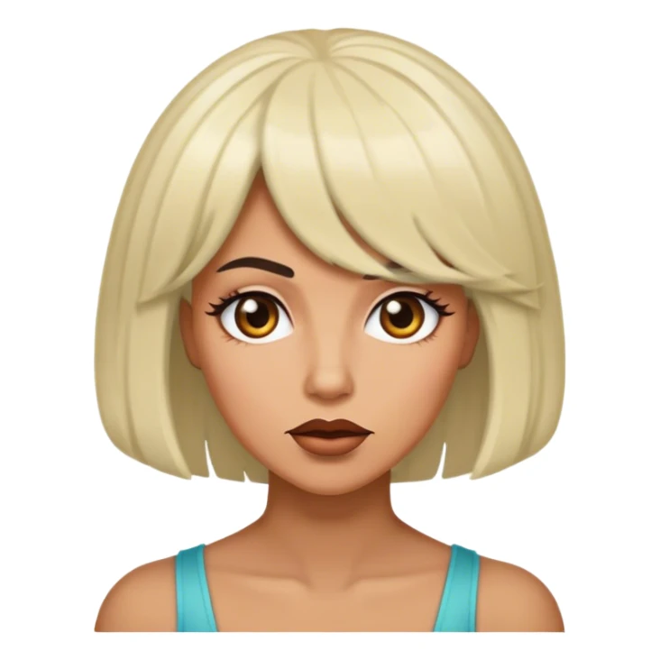 Shriek wearing a wig and looks sassy  sticker