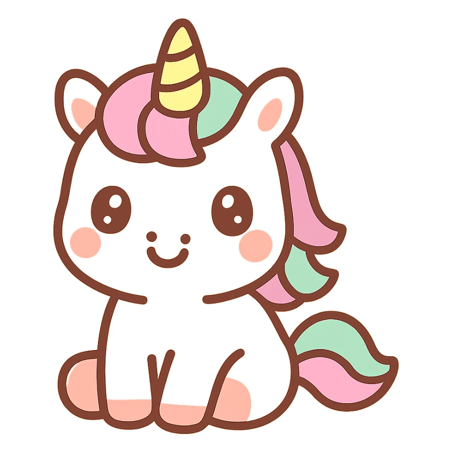 cute character, cartoon style, vibrant colors, innocent features, big eyes, happy expression sticker
