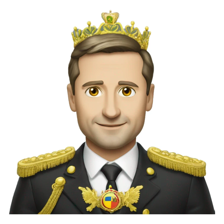zelensky ukrain president in crown sticker