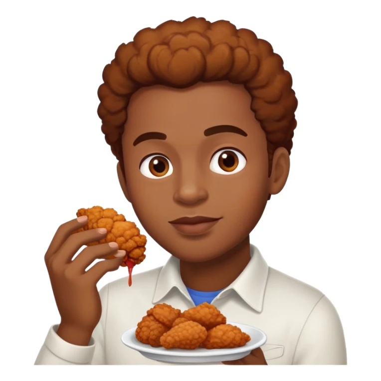 black person eating chicken called ahmad sticker