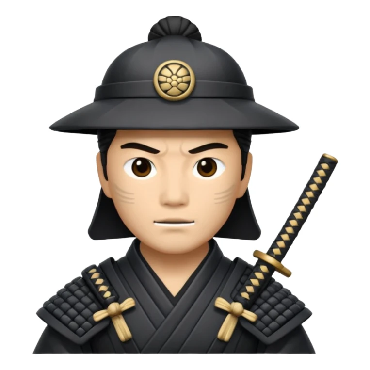 I want a black and white samurai. It is for an icon. sticker