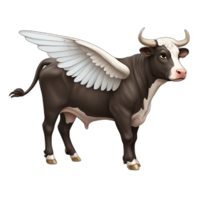 Bull with wings BRINDLE sticker