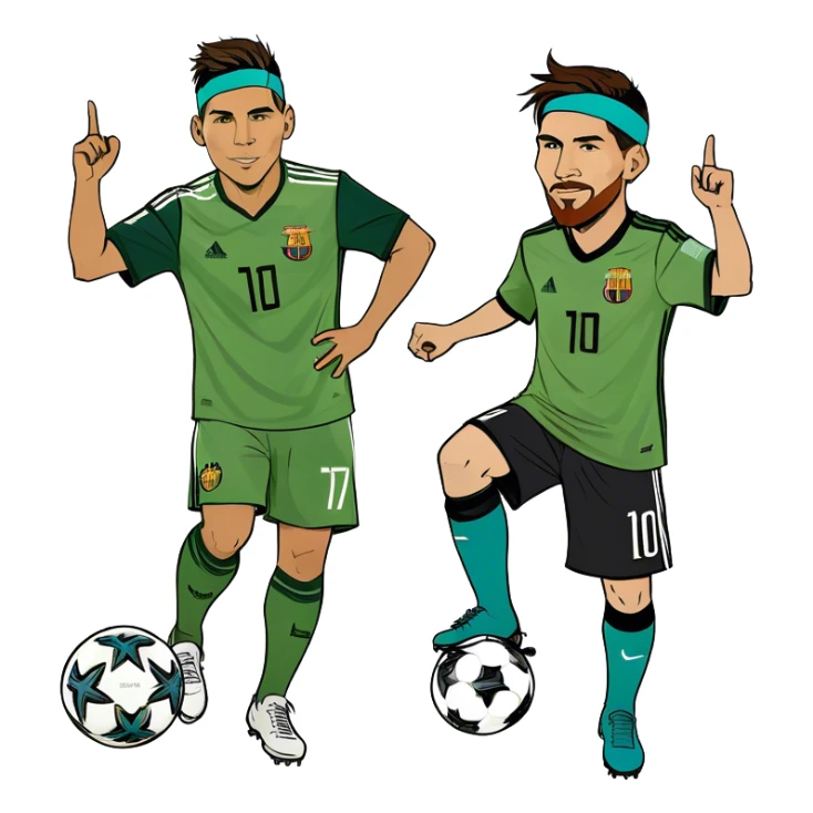 Make Ronaldo and messi sticker