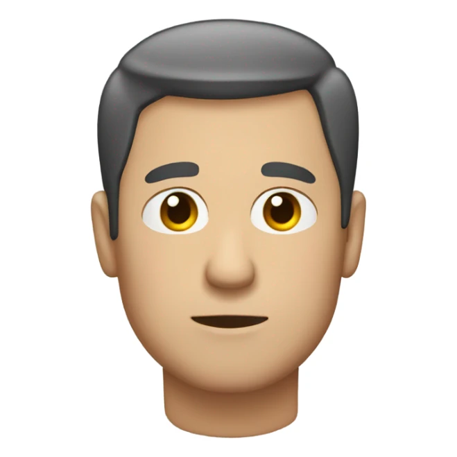 Middle aged man with dark short hair with his eyes closed sticker