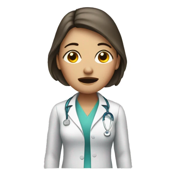 woman sick patient sticker