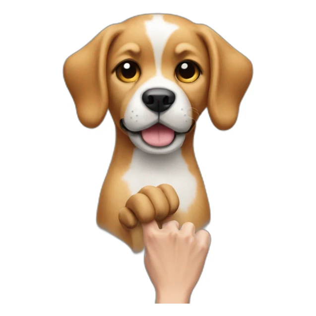Dog that makes a finger of honor sticker