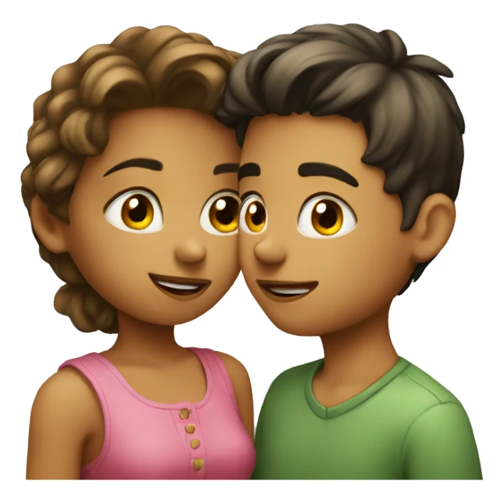 Boy and girl kissing sticker