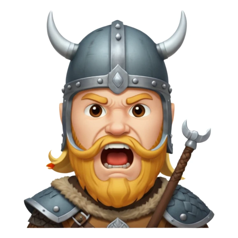 un vichingo con l'elmetto che urla  sticker