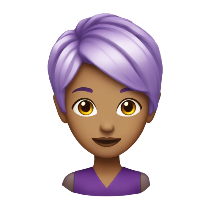 Woman with blonde pixie cut and purple highlights at the front  sticker