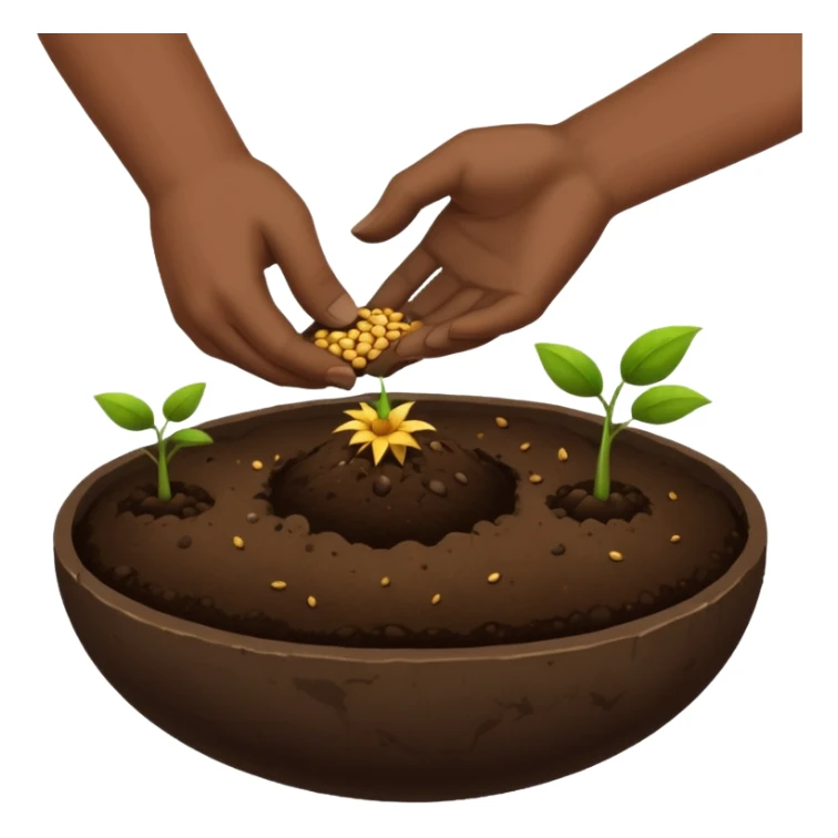 es werden saamen von einer hand in die erde getan sticker