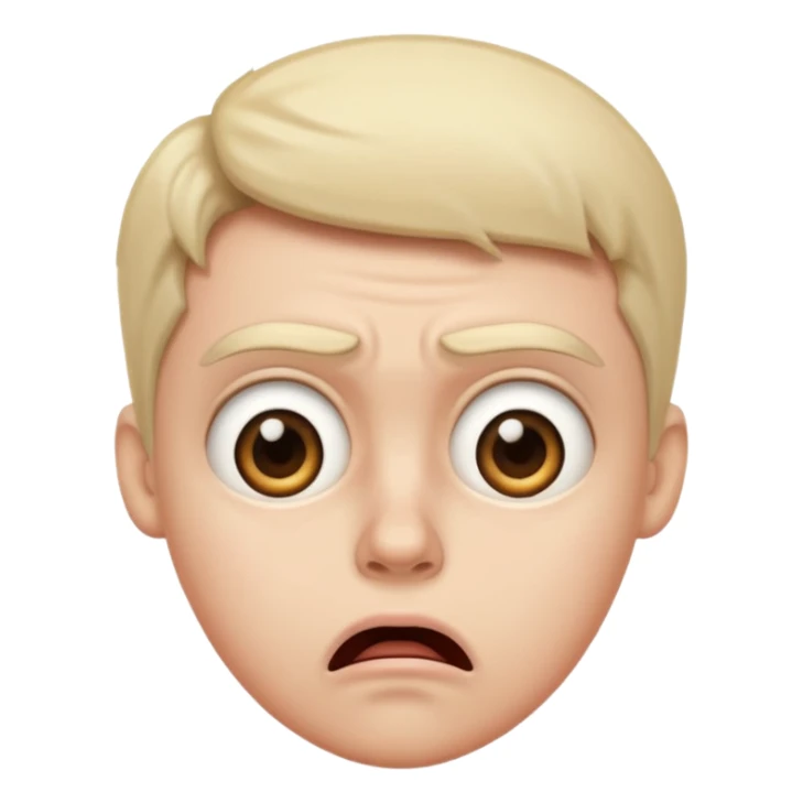 Can you make a shocked face that kinda looks disgusted  sticker