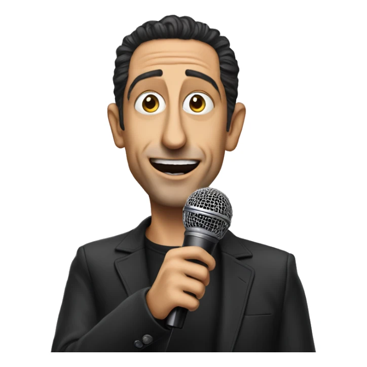 standup comedian with mic Gad Elmaleh sticker
