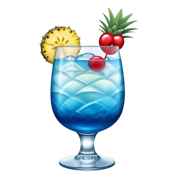 Blue Hawaiian cocktail in hurricane glass sticker