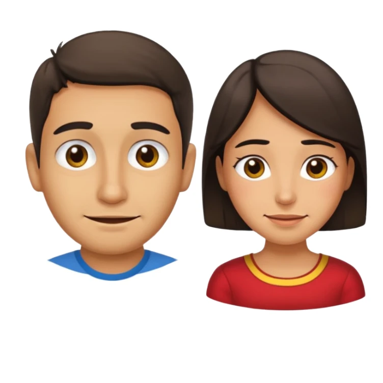 a happy and a sad spanish emoji sticker