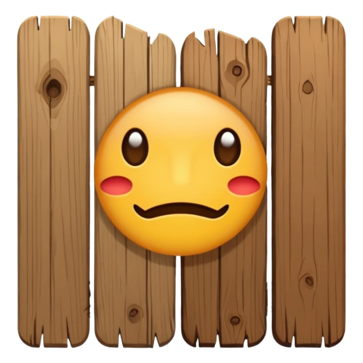 one simple cartoon like wood plank sticker