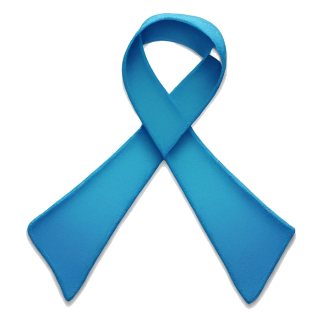 Cancer ribbon in blue  sticker