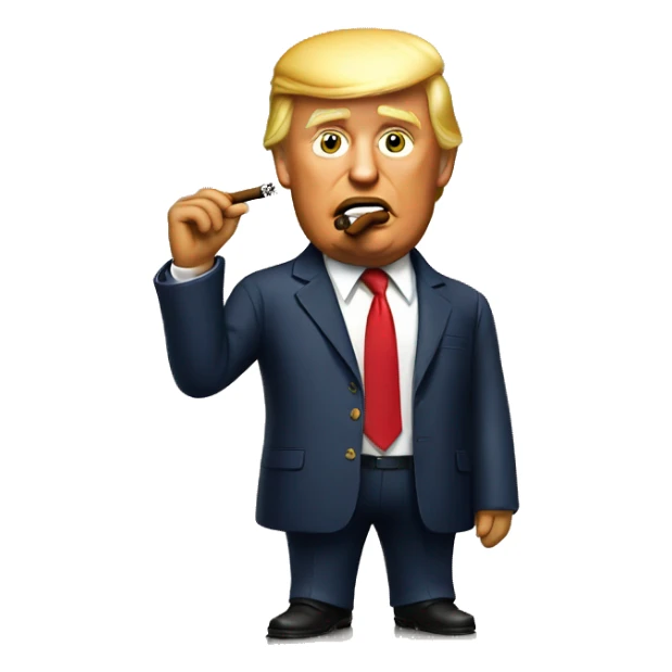 Donald trump smoking cigar  sticker