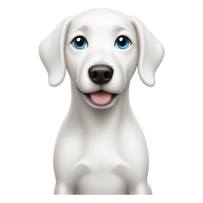 White dog with blue eyes sticker