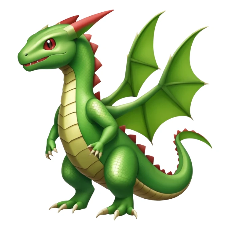 Flygon-Larvitar-Fraxure-hybrid-creature, (full body) sticker