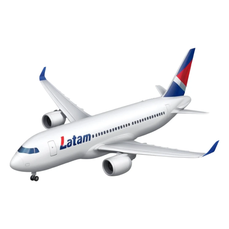 creame un avión de latam sticker