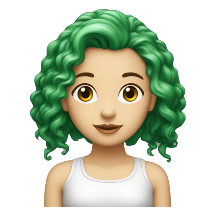 menina branca, olhos verde, cabelo ondulado, ruivo sticker