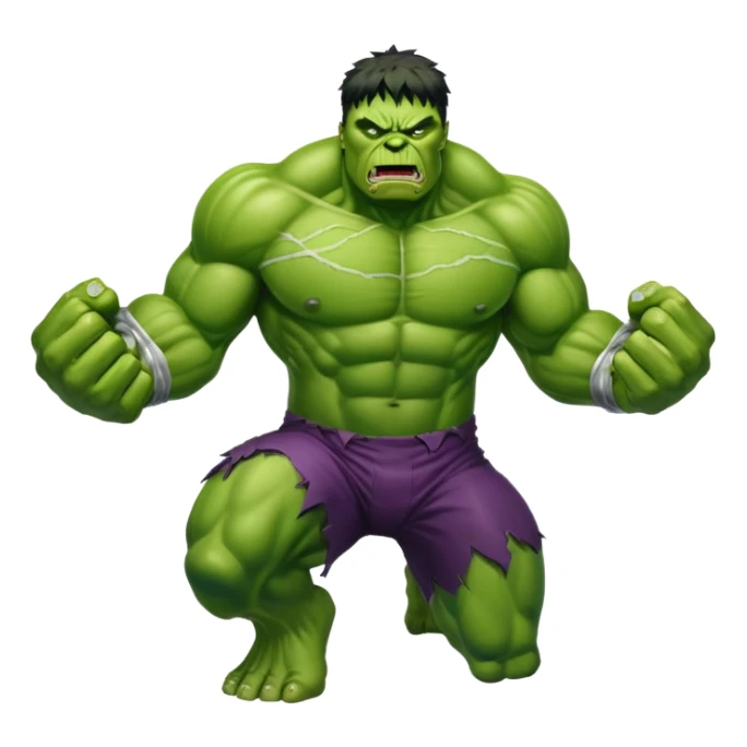 Savage Hulk versus World Breaker Hulk, classic angry Hulk facing powered-up glowing Hulk sticker