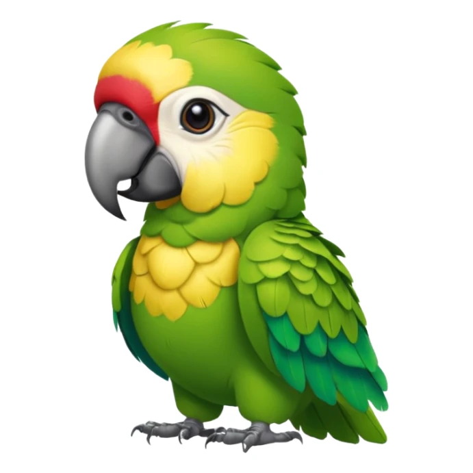 green parrot with shirt sticker