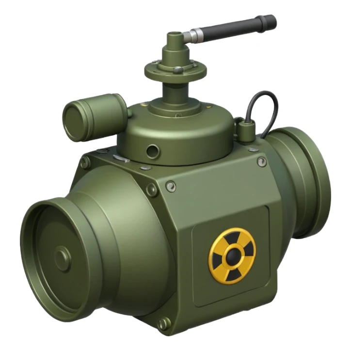 generate a ultra realistic anti-tank mine that can be carried by a drone sticker