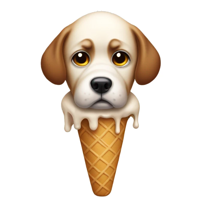 Sad Dog whitout ice cream  sticker