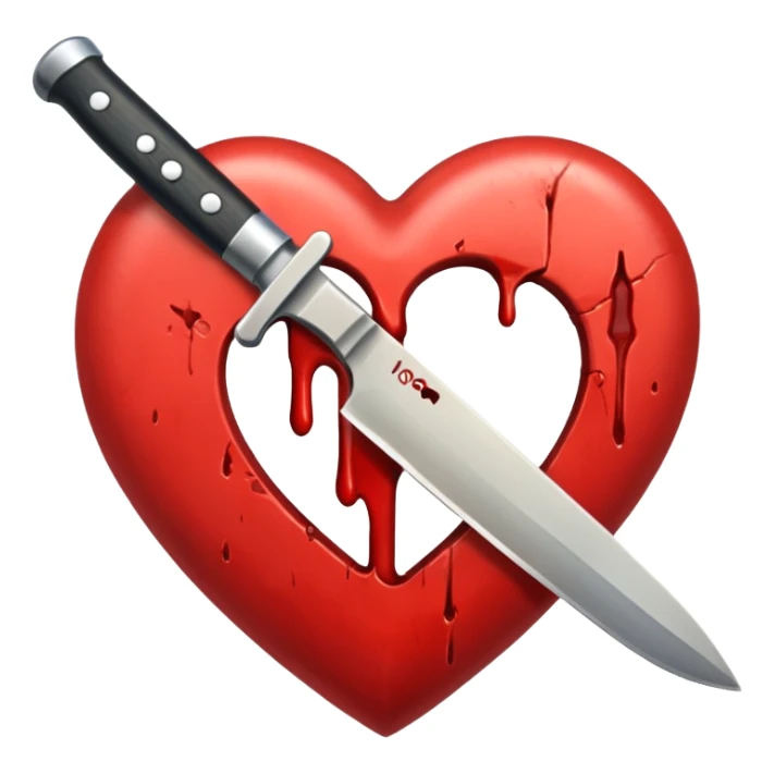 Knife in the heart  sticker