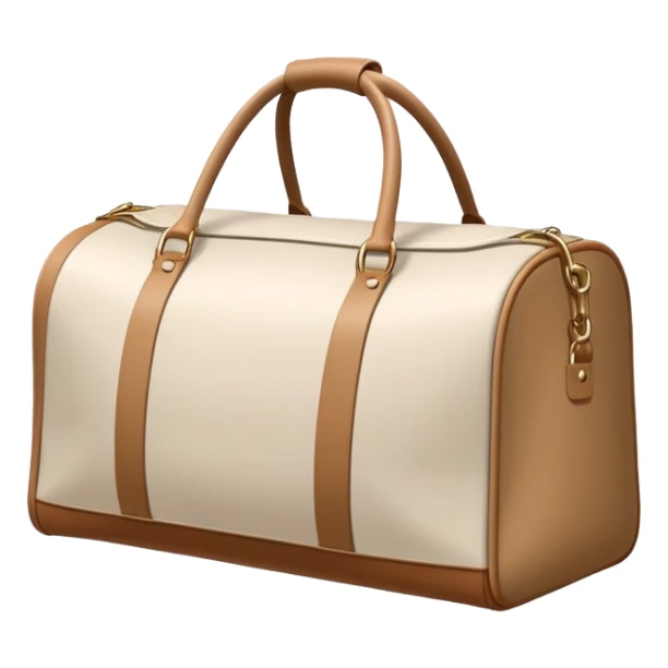 white and beige gym bag, minimal aesthetic sticker
