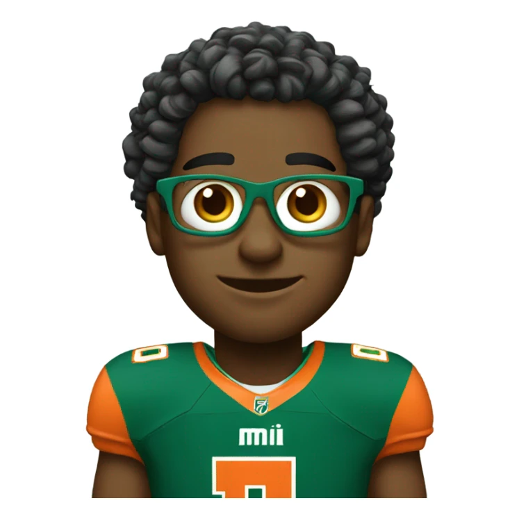 Funky with University of Miami jersey sticker
