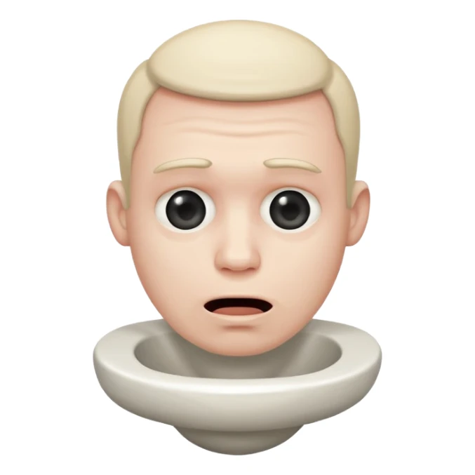 Random guys head sticking out of a toilet sticker