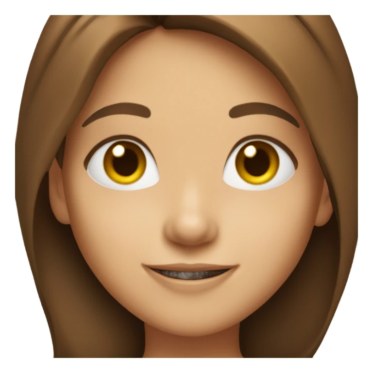 smiling girl with brown hair sticker