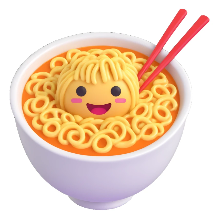 라면 (ramen) emoji sticker
