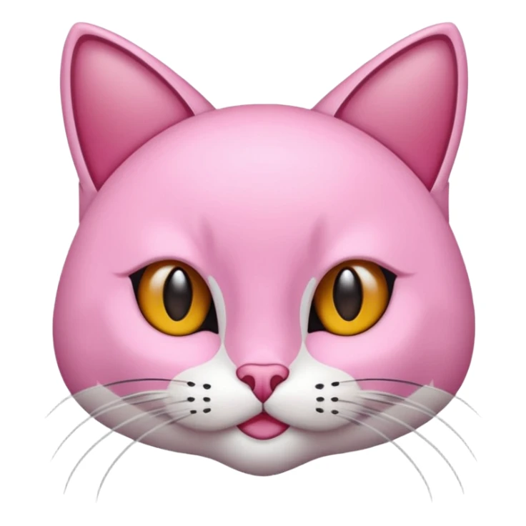 Pembe bir kedi kuyruğu İnce sticker