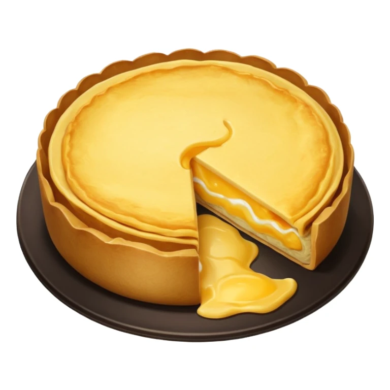 Round spanish potato omelet no plate, plain ok top no toppings sticker