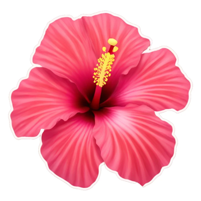 Hibiscus flower sticker