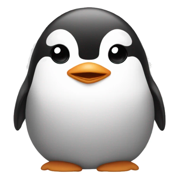 a fat baby penguin with brownish fur sticker