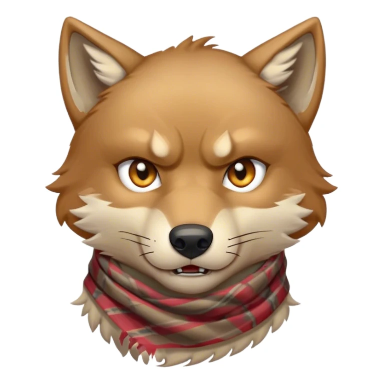 Lobo Enojado Con una cicatriz en el ojo y bufanda sticker
