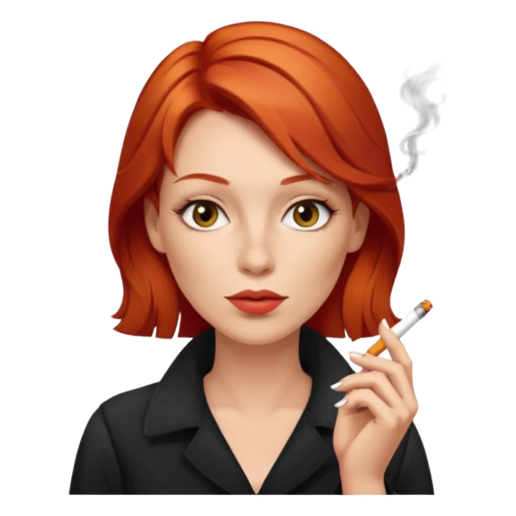 femme rousse qui fume sticker