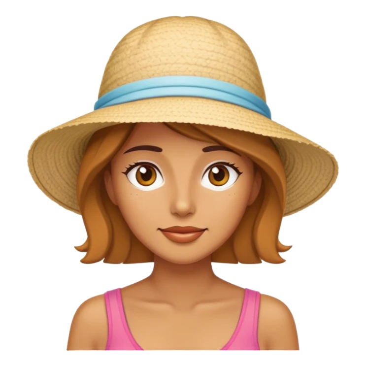 cartoon woman at beach sticker