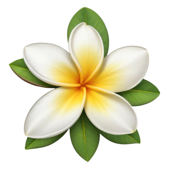 Plumeria flower sticker